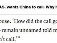 白宫称没接到中方电话，美媒：高估了关税对中国的影响力