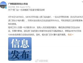东莞虎门高铁站一旅客跳下股道身亡，官方通报