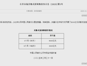 央行：以固定数量、利率招标、多重价位中标方式开展8000亿元买断式逆回购操作