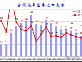 中国一季度汽车进口量同比下降近四成